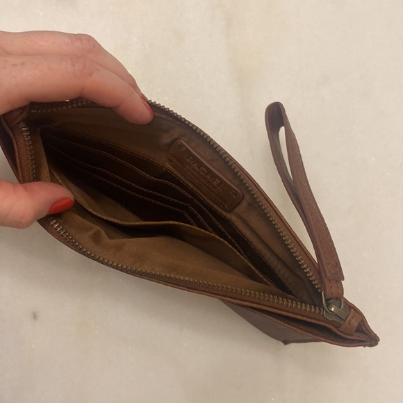 Buttery Soft Brown Leather Wristlet - Picture 3 of 4